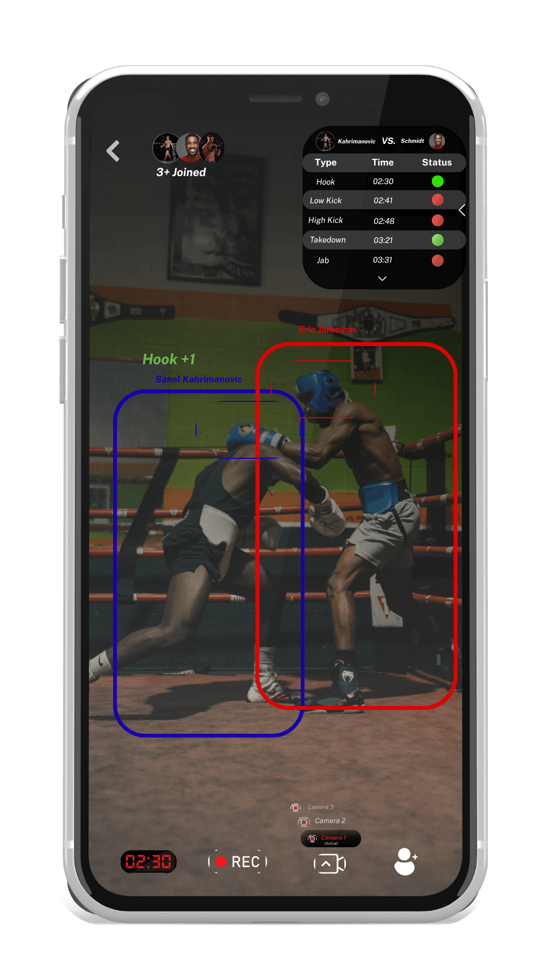 FightPal app on iPhone